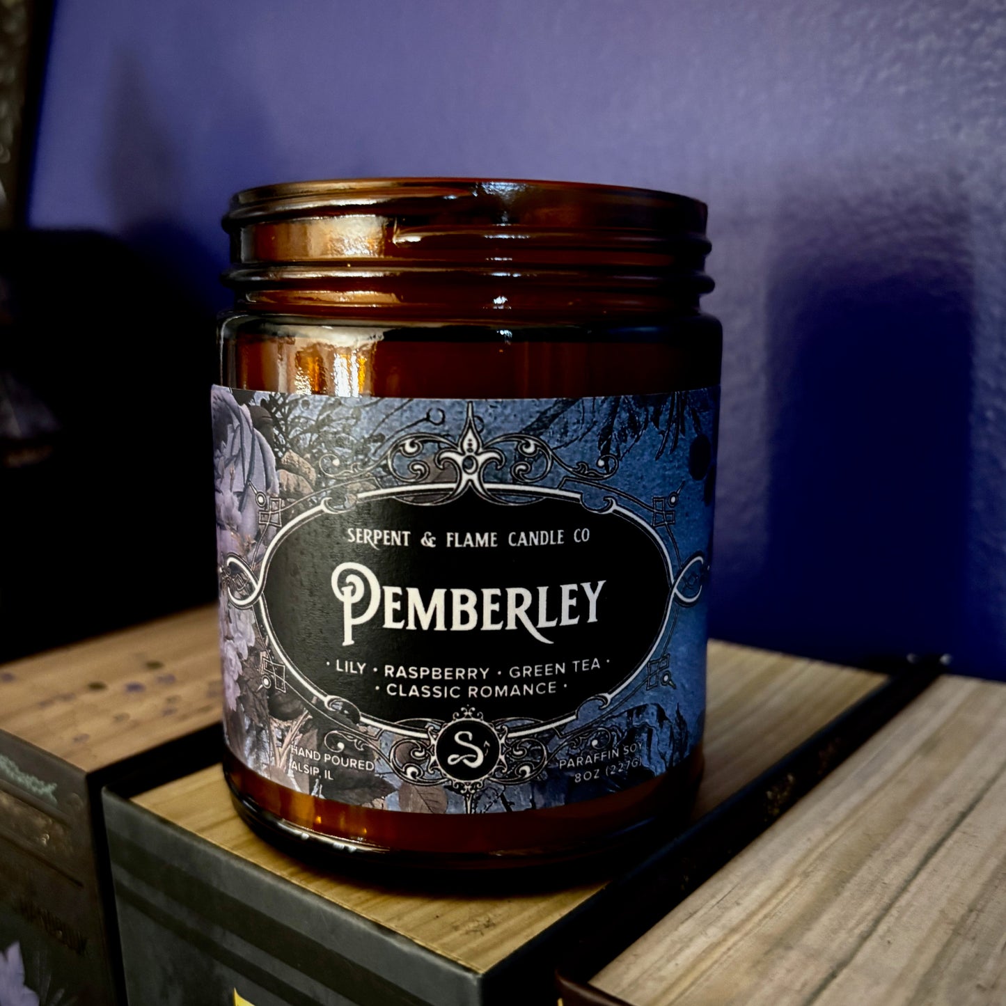 Pemberley Candle, Lily Green Tea Raspberry