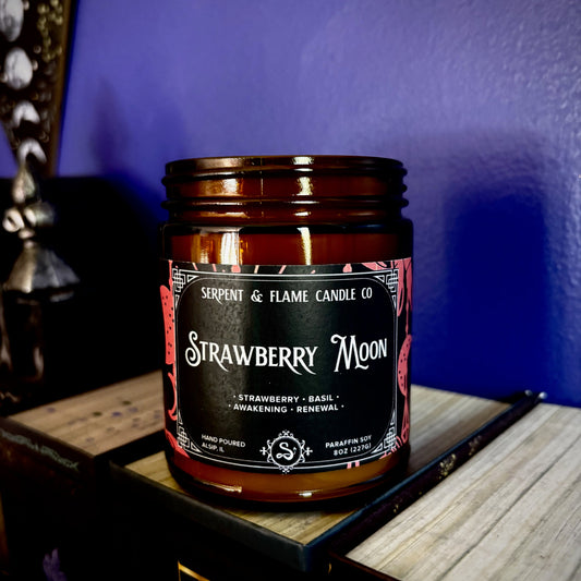 Strawberry Moon Candle, Strawberry Basil