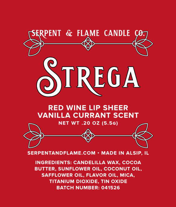 Strega, Wine Red Lip Sheer