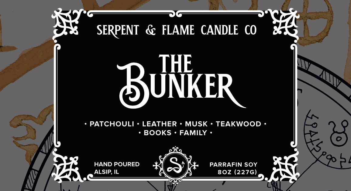 The Bunker Candle, Leather Teakwood Patchouli