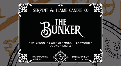 The Bunker Candle, Leather Teakwood Patchouli