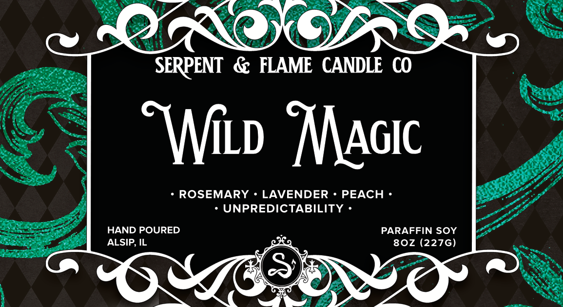 Wild Magic Candle, Rosemary Lavender Peach