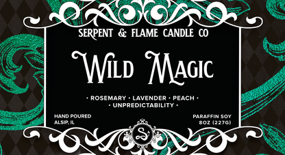 Wild Magic Candle, Rosemary Lavender Peach