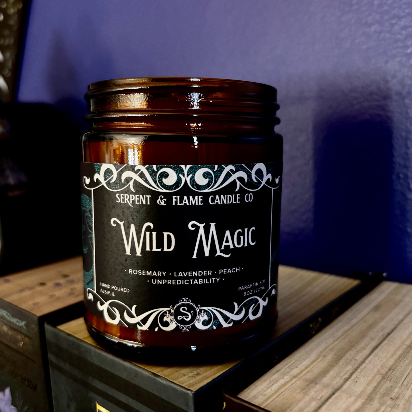 Wild Magic Candle, Rosemary Lavender Peach
