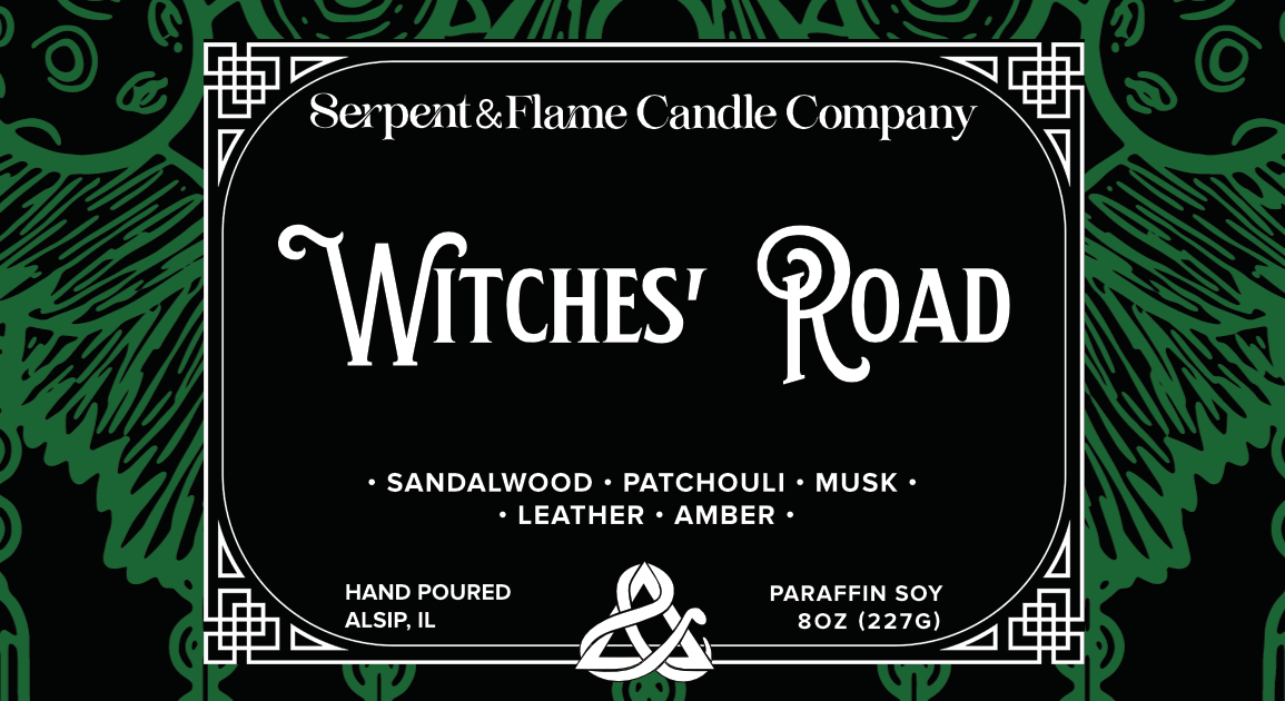 Witches Road Candle, Sandalwood Patchouli