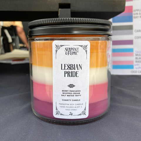 Lesbian Flag Layered Candle