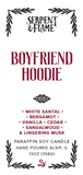 LAST RUN: Boyfriend Hoodie Candle, Santal Cedar Wood Vanilla