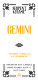 Zodiac Gemini Candle, Vetiver Vanilla