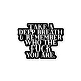Take a Deep Breath Sticker