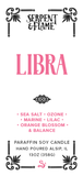 Zodiac Libra Candle, Sea Salt Ozone