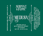 Medusa, Patina Gold Lip Sheer