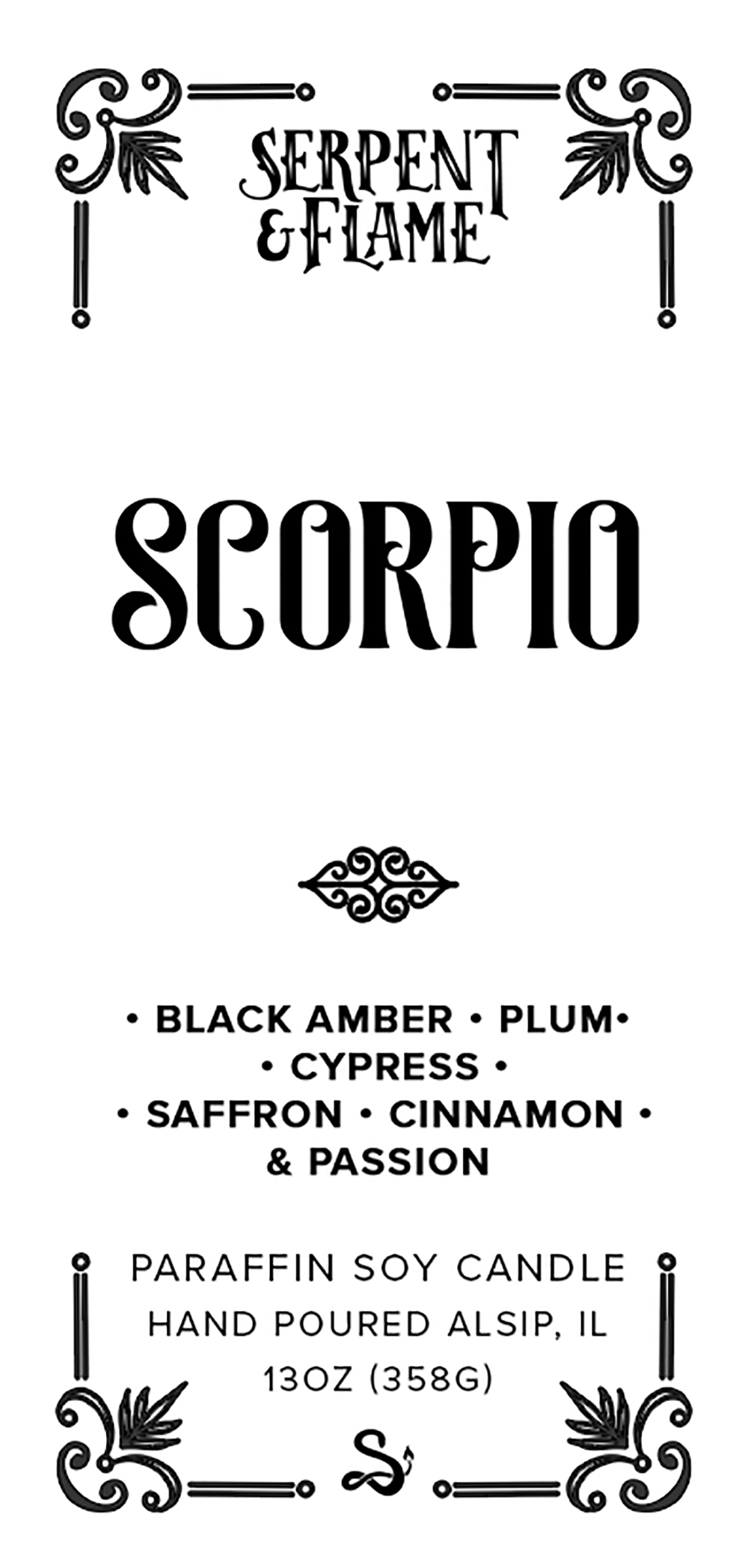 Zodiac Scorpio, Black Amber Plum