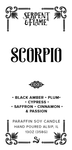 Zodiac Scorpio Candle, Black Amber Plum