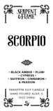 Zodiac Scorpio Candle, Black Amber Plum