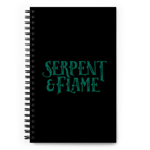 Serpent and Flame Logo Dotted Spiral notebook