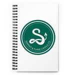 Serpent and Flame Round Logo Dotted Spiral notebook