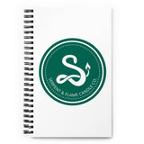 Serpent and Flame Round Logo Dotted Spiral notebook