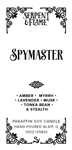 Spymaster Candle, Amber Myrrh Tonka