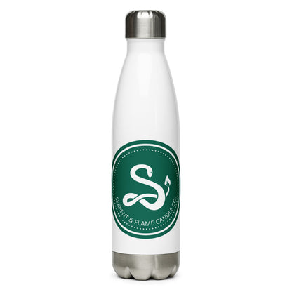 Serpent and Flame Round Logo Stainless Steel Water Bottle