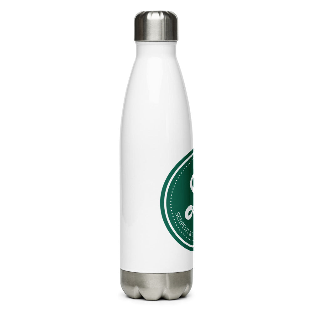 Serpent and Flame Round Logo Stainless Steel Water Bottle