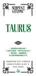 Zodiac Taurus Candle, Sandalwood Patchouli