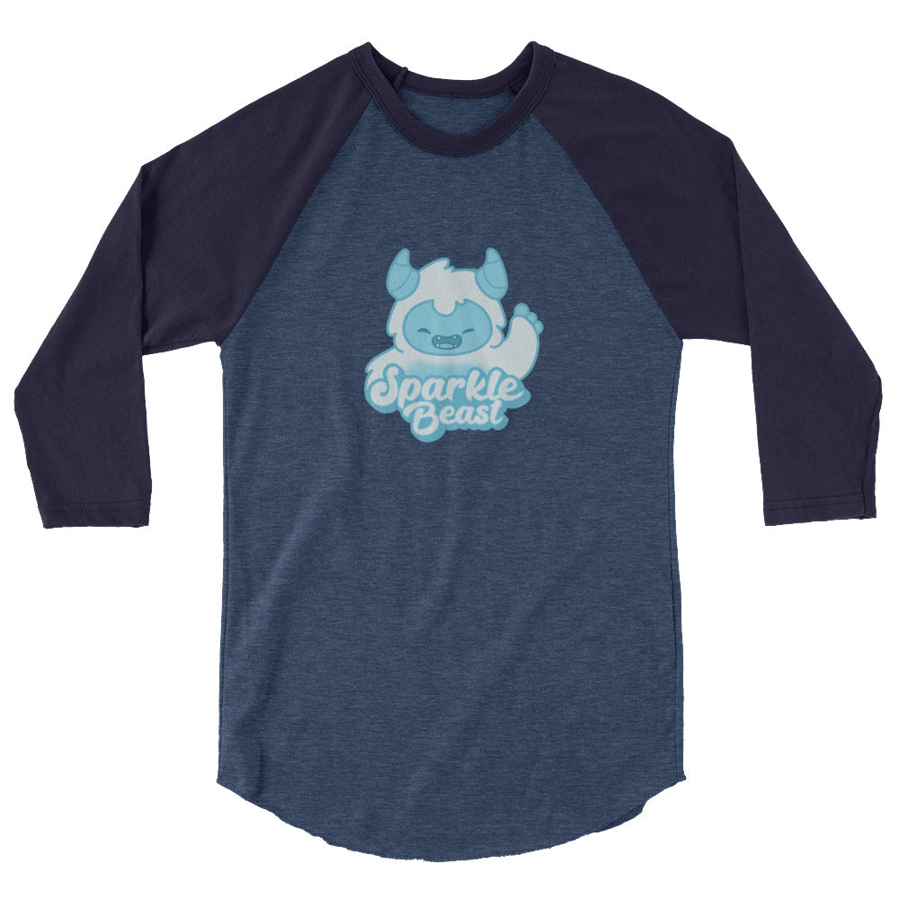 Sparkle Beast 3/4 sleeve raglan shirt