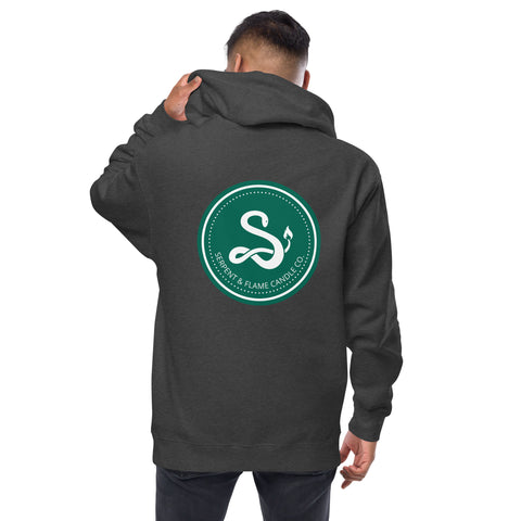 Unisex fleece zip up hoodie