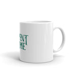 Serpent and Flame Logo White glossy mug