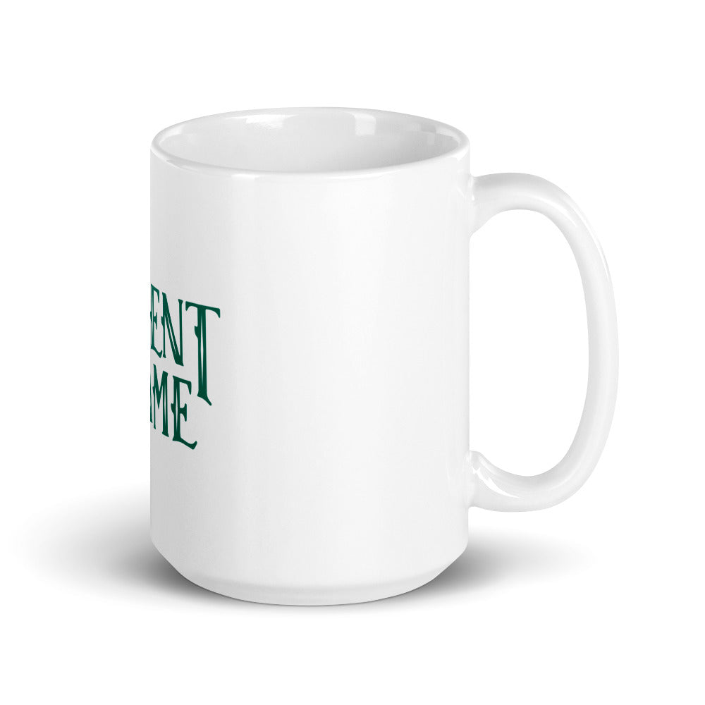 Serpent and Flame Logo White glossy mug